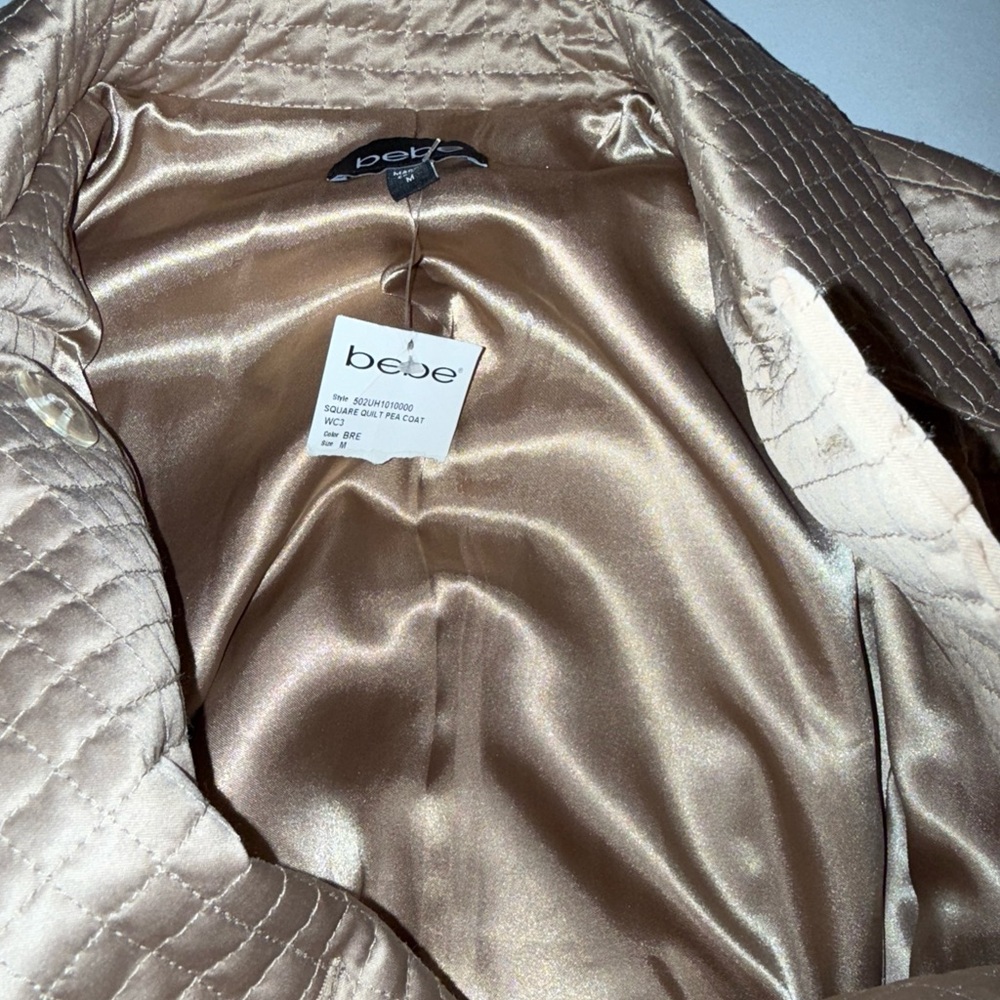 bebe Gold Quilted Pea Coat - Picture 10 of 10